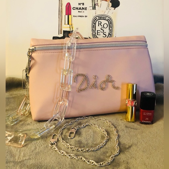 Authentic DIOR Pink Restyled /Redesigned Shoulder bag, Handbag (Cosmetic Case) - Picture 3 of 15